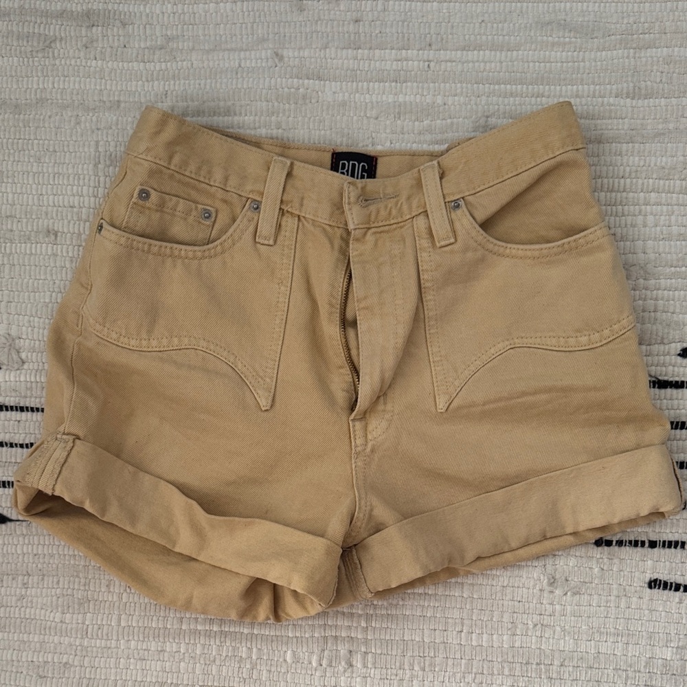 BDG Tan High Waist Shorts Classic Style